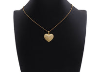 Pave Silver Gold Heart Pendant/Charm, 23mm, sku#Z1026