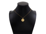 CZ Micro Pave Embossed Night Owl On Round Coin Shape Pendant, 18K Gold Medallion Charm, Necklace Bracelet Charm Pendant,18x22mm,Sku#FH165