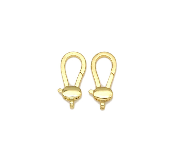 High Quality Oval Lobster Claw Clasp, 18K Gold Filled Simple Lobster Claw Clasp, Lobster Claw, Wholesale Lobster Claw, 12x29mm,Sku#LK443