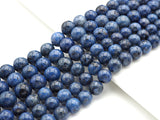 High Quality Natural Dumortierite Round smooth Beads, Navy Blue Genuine Beads, 6mm/8mm/10mm/12mm, 15.5'' Full Strand,Sku#U1085