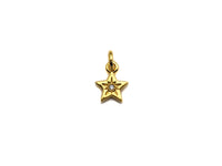 Clear CZ Micro Pave Five Point Star Shaped Pendant/Charm, Star Cubic Zirconia Pendant Charm,8x10mm,sku#Z804