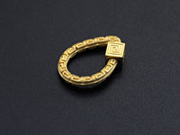 NEW Engraved Teardrop Shape Clasp, CZ Pave Clasp, Gold/Silve