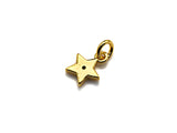 Clear CZ Micro Pave Five Point Star Shaped Pendant/Charm, Star Cubic Zirconia Pendant Charm,8x10mm,sku#Z804