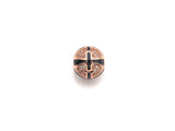 CZ Pave Star Cross Line beads, Cubic Zirconia Spacer Beads, 10x11mm, Men's Jewelry Findings, sku#Z927
