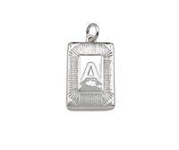 Silver Initial Letter Charm, Alphabet Letter Charm, SKU#F1347C