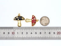 Colorful Enamel Mushroom Shape Pendant, Sku#LK455