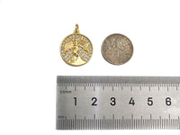 CZ Micro Pave Fairy Angle With Wing charm, sku#L406