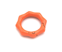 Colorful Enamel Bamboo O Ring Spring Clasp, Octagon Easy ope