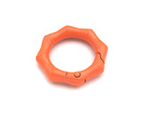 Colorful Enamel Bamboo O Ring Spring Clasp, Octagon Easy ope