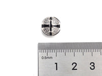 CZ Pave Star Cross Line beads, Cubic Zirconia Spacer Beads, 10x11mm, Men's Jewelry Findings, sku#Z927