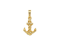 Boat Anchor Shape Pendant/Charm, 18K Gold Charm, Necklace Bracelet Charm Pendant,11x17mm,Sku#FH167