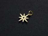 Clear CZ Micro Pave North Star Shaped Pendant/Charm, Star Cubic Zirconia Pendant Charm, 13x15mm,sku#Z805