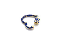 Colorful Enamel pave Heart Shape Clasp, Enamel Pave Clasp, Black/Red/Pink/White/Blue/Green Gold Carabiner Clasp, 23mm, sku#H231