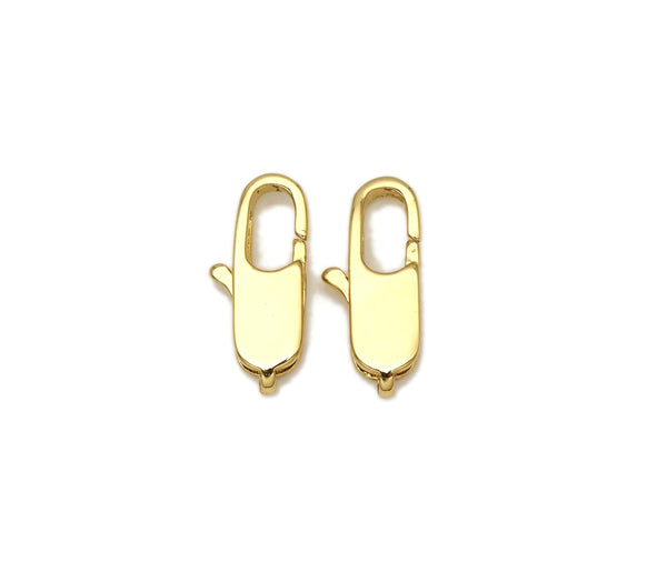 High Quality Oval Lobster Claw Clasp, 18k Gold Filled Simple Lobster Claw Clasp, Lobster Claw,Wholesale Lobster Claw, 6x20mm,Sku#LK445