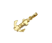 Boat Anchor Shape Pendant/Charm, 18K Gold Charm, Necklace Bracelet Charm Pendant,11x17mm,Sku#FH167