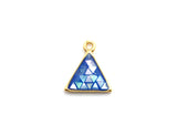 100% Natural Royal Blue Color Shell Triangle Pendant Charms, Blue Color Shell Pendant, Shell Jewelry Making, Shell Finding, 11x12mm,SKU#Z306