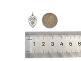 Dianty Embossment Lion Head Shape Pendant/Charm,, Sku#F1368C