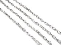 5x8mm Stainless Steel Rectangular Chain by Yard, Silver Unfinished Jewelry Chains, Wholesale Chain, Non-tarnishing Chain, sku#A105