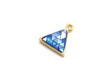 100% Natural Royal Blue Color Shell Triangle Pendant Charms, Blue Color Shell Pendant, Shell Jewelry Making, Shell Finding, 11x12mm,SKU#Z306