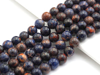 Gorgeous Orange Sodalite Beads, 8mm/10mm Round Smooth, Natural Oragne Sodalite Beads, 15.5" Full Strand, sku#U620