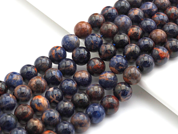 Gorgeous Orange Sodalite Beads, 8mm/10mm Round Smooth, Natural Oragne Sodalite Beads, 15.5" Full Strand, sku#U620