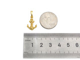 Boat Anchor Shape Pendant/Charm, 18K Gold Charm, Necklace Bracelet Charm Pendant,11x17mm,Sku#FH167