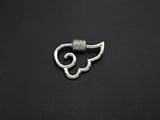 Clear CZ Micro pave Wing Clasp, CZ Pave Cloud Clasp, Gold/Silver/Rose Gold/Gunmetal Carabiner Clasp, 19x25mm, sku#H272
