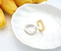 Dainty Gold/Silver Oval Ring, Gold Open Ring, Band Ring, Statement Ring, Bridesmaid Gift, Dainty Band Ring, Sku#Y429