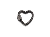 NEW Engraved Heart Shape Clasp, Heart Clasp, Gold/Silver/Rose Gold/Gunmetal Carabiner Clasp, 23mm, sku#H208