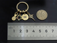 Pave North Star Evil Eye Pineapple Cubic Zirconia, F1197