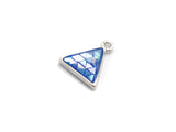 100% Natural Royal Blue Color Shell Triangle Pendant Charms, Blue Color Shell Pendant, Shell Jewelry Making, Shell Finding, 11x12mm,SKU#Z306