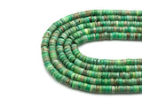 Natural Green Opal Heshi Gemstone Beads, Beads size 4x1.5mm, Green Opal Beads, 15.5" Full Strands, sku#U621