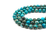 Natural Blue Angelite, 6mm/8mm/10mm/12mm Round Smooth Angelite, Color Enhanced Blue Angelite, SKU#U1012