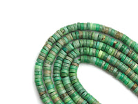 Natural Green Opal Heshi Gemstone Beads, Beads size 4x1.5mm, Green Opal Beads, 15.5" Full Strands, sku#U621