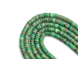 Natural Green Opal Heshi Gemstone Beads, Beads size 4x1.5mm, Green Opal Beads, 15.5" Full Strands, sku#U621