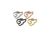 Clear CZ Micro pave Wing Clasp, CZ Pave Cloud Clasp, Gold/Silver/Rose Gold/Gunmetal Carabiner Clasp, 19x25mm, sku#H272