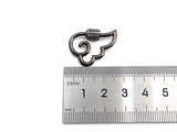 Clear CZ Micro pave Wing Clasp, CZ Pave Cloud Clasp, Gold/Silver/Rose Gold/Gunmetal Carabiner Clasp, 19x25mm, sku#H272