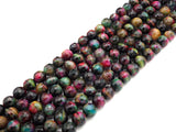 Multicolor Natural Faceted Tiger Eye Beads, 8mm/10mm/12mm Facted Galaxy Color Tiger Eye,15.5" Full Strand, SKU#UA205