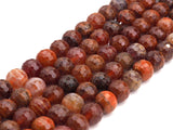 High Quality Natural Fire Agate Round Smooth/Faceted Beads, 6mm/8mm/10mm/12mm, Natural Fire Agate, 15.5"Full Strand, sku#U622