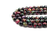 Multicolor Natural Faceted Tiger Eye Beads, 8mm/10mm/12mm Facted Galaxy Color Tiger Eye,15.5" Full Strand, SKU#UA205