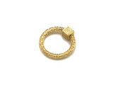 Engraved Round Ring Shape Clasp, CZ Pave Clasp, Gold/Silver/Rose Gold/Gunmetal Color Carabiner Clasp, 22.8mm, sku#H209