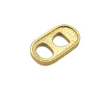 Gold Enamel Soda Pop Tab Charm, Pull Tab, Soda Cap Charm, Can Tab Pendant Charm, Enamel Jewelry Making Craft Supplies, 10x19mm, sku#E524 Bestbeads&Beyond