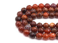 High Quality Natural Fire Agate Round Smooth/Faceted Beads, 6mm/8mm/10mm/12mm, Natural Fire Agate, 15.5"Full Strand, sku#U622
