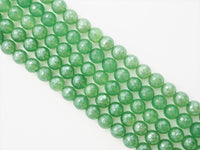 Mystic Plated Natural Faceted Green Aventurine beads, 6mm/8m