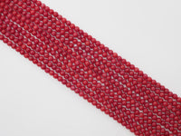 Smooth Round Red Coral beads, Sku#U281