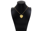 18K Real Gold Plated Heart Pendant/Charm, Heart pendant, Heart Medallion, Heart Charm, Love Pendant, 29mm,Sku#LK295