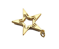 CZ Micro Pave Large Five Star Shape Pendant , 23x25mm,  SKU#F1186C