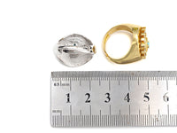 Colorful CZ  Evil Eye With Long Eyelash Open Ring, Sku#Z787