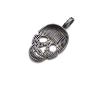 CZ Micro Pave Skull Shape Pendant/Charm,Cubic Zirconia Charm, Necklace Bracelet Charm Pendant,26x40mm, Sku#F1370