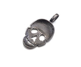 CZ Micro Pave Skull Shape Pendant/Charm,Cubic Zirconia Charm, Necklace Bracelet Charm Pendant,26x40mm, Sku#F1370